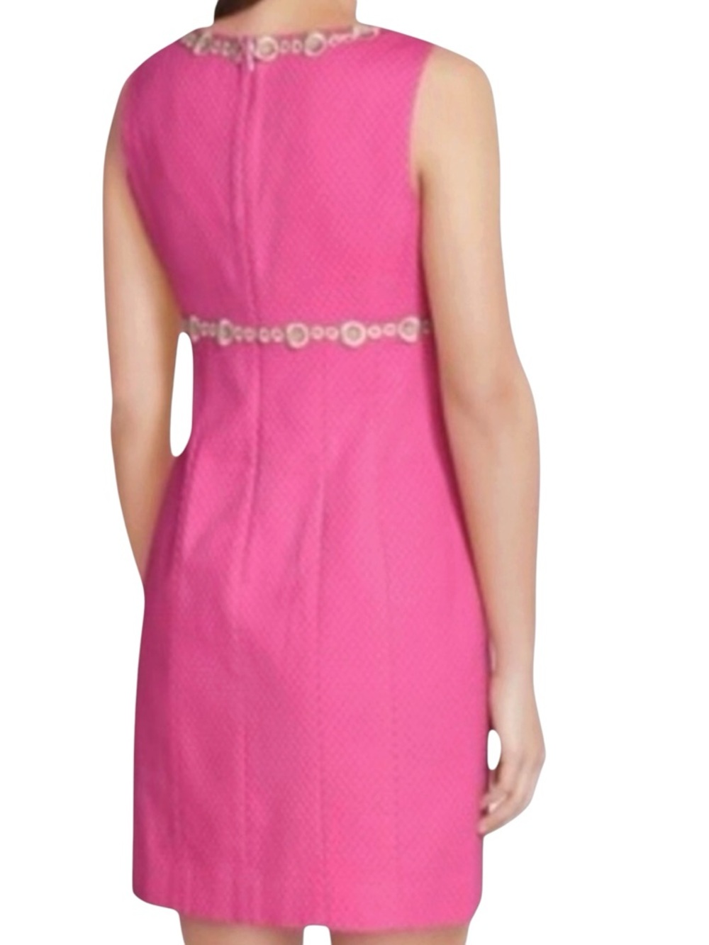 LILLY PULITZER Rosie Shift Dress in Hotty Pink w/ Gold Trim Size 14 -- NWT - Picture 2 of 9
